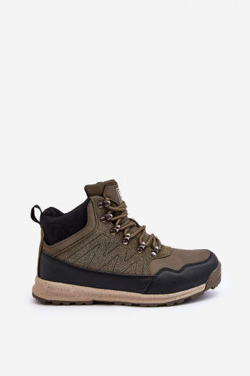 Dames gevoerde wandelschoenen chaki kleur Big Star MM274480 2