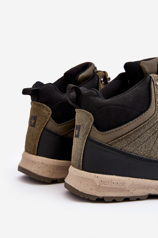 Dames VerInarmde Inandelschoenen kaki kleuren Big Star MM274480 Dames VerInarmde Inandelschoenen kaki kleuren Big Star MM274480