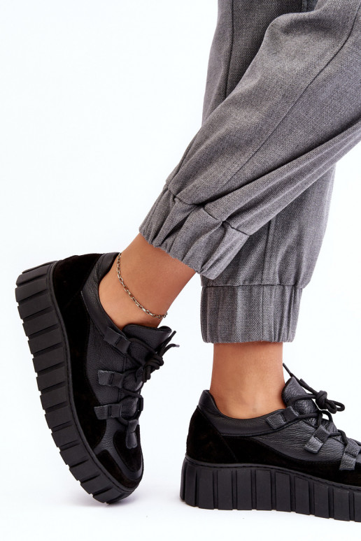 Dames Leer sportschoenen met platform M01/1 Zazoo zInart Dames Leer sportschoenen met platform M01/1 Zazoo zInart