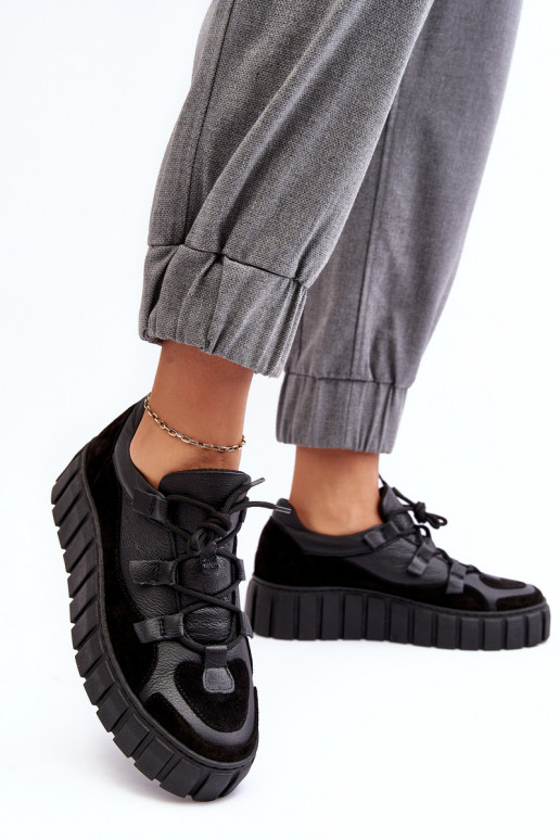 Dames Leer sportschoenen met platform M01/1 Zazoo zInart Dames Leer sportschoenen met platform M01/1 Zazoo zInart