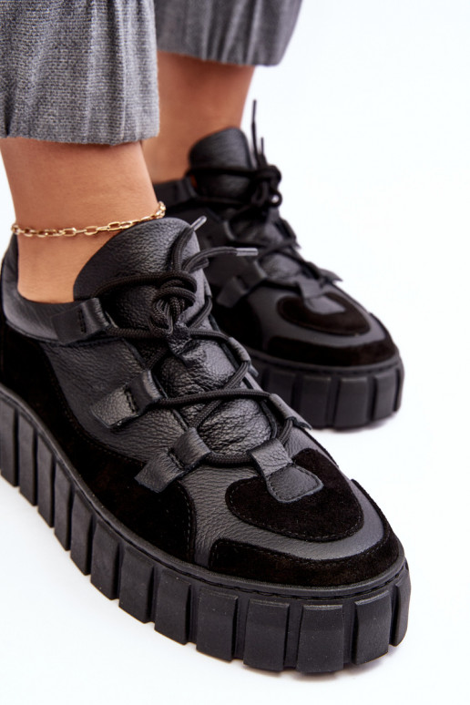 Dames Leer sportschoenen met platform M01/1 Zazoo zInart Dames Leer sportschoenen met platform M01/1 Zazoo zInart