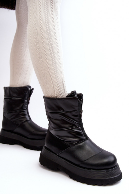 SneeuIn laarzen Dames Op dikke zool met ritssluitingen GOE MM2N4078 zInart