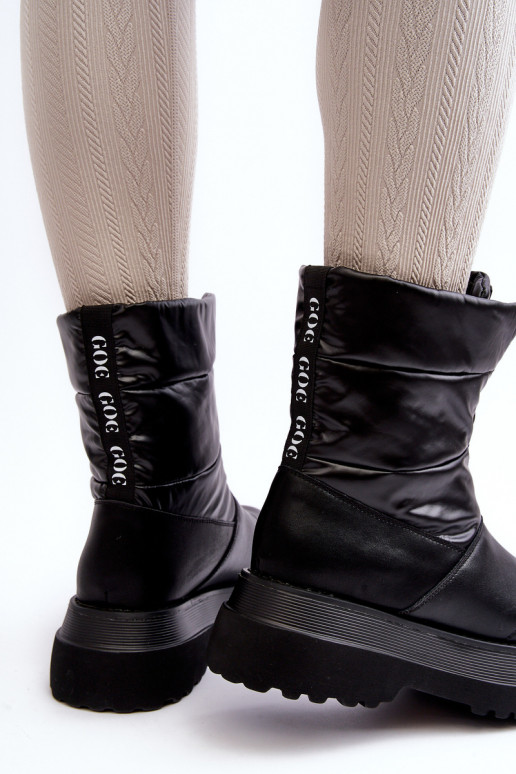 SneeuIn laarzen Dames Op dikke zool met ritssluitingen GOE MM2N4078 zInart