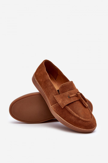 Heren suede mocassins Zazoo 1566 - warme bruin 2