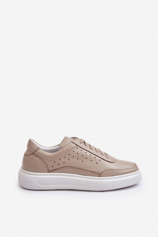 Het heeftnnen sportschoenen Leer Zazoo 1544 beige Het heeftnnen sportschoenen Leer Zazoo 1544 beige
