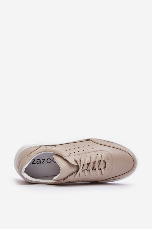 Het heeftnnen sportschoenen Leer Zazoo 1544 beige Het heeftnnen sportschoenen Leer Zazoo 1544 beige