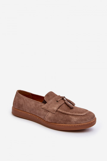 Heren suede mocassins Zazoo 1566 bruin