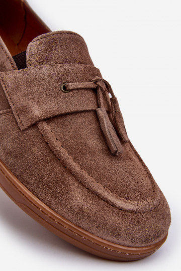 Heren suede mocassins Zazoo 1566 bruin 2