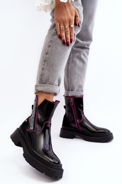 Leer Dames Laarzen Het heeftciejka 06236-15 zInart