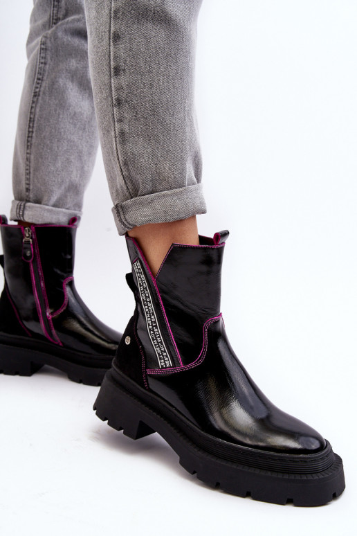 Leer Dames Laarzen Het heeftciejka 06236-15 zInart