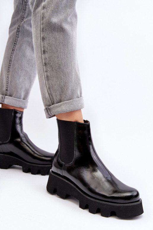 stijlvolle laarzen Dames Leer met trendy massieve zolen Laura Messi 2571 zInart stijlvolle laarzen Dames Leer met trendy massieve zolen Laura Messi 2571 zInart