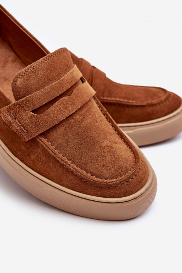 Suede heren mocassins Zazoo 1574 bruin 2