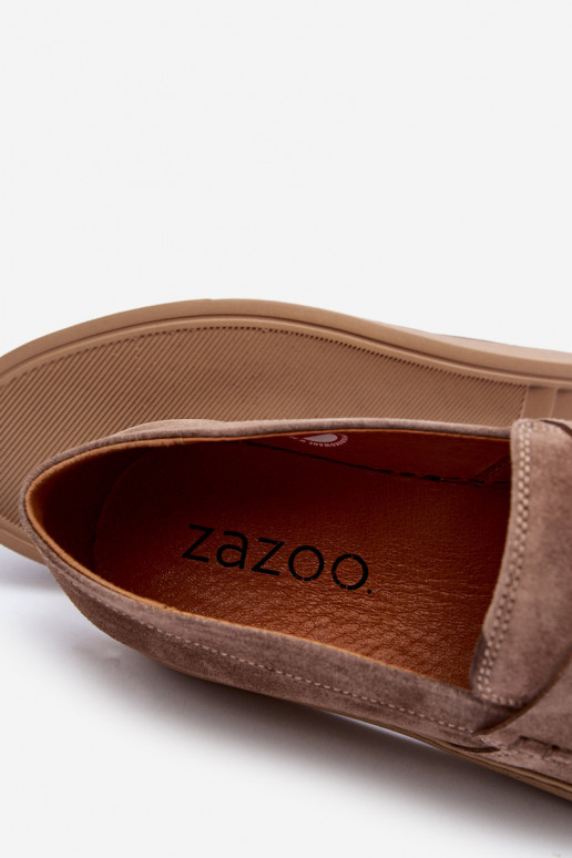 van suède Het heeftnnenschoenen Mocassins Zazoo 1574 beige van suède Het heeftnnenschoenen Mocassins Zazoo 1574 beige