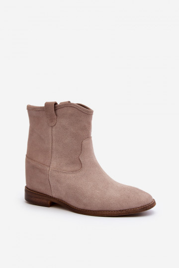 Zazoo 2326 van suède Persistent model Dameslaarzen beige 2