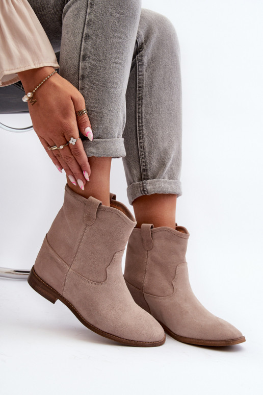 Zazoo 2326 van suède Persistent model Dameslaarzen beige Zazoo 2326 van suède Persistent model Dameslaarzen beige