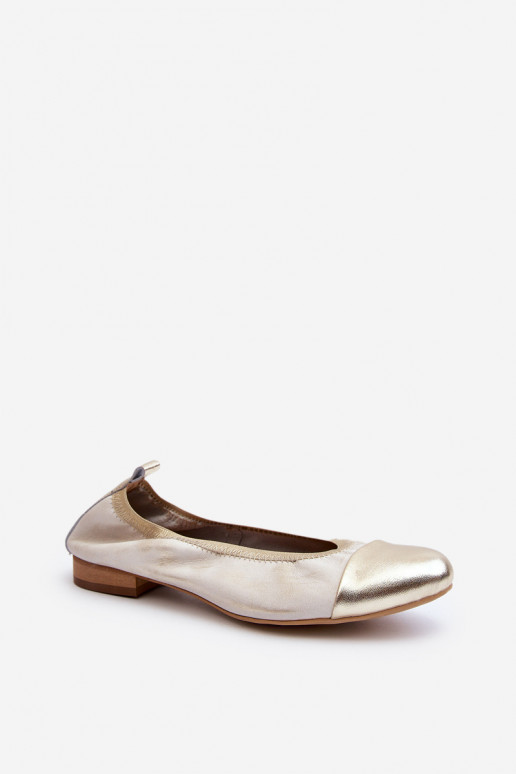 Zazoo 2890 Ballerinas gouden kleur Geveegd Zazoo 2890 Ballerinas gouden kleur Geveegd