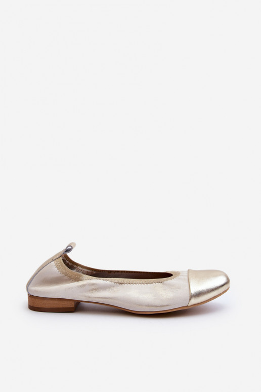Zazoo 2890 Ballerinas gouden kleur Geveegd Zazoo 2890 Ballerinas gouden kleur Geveegd