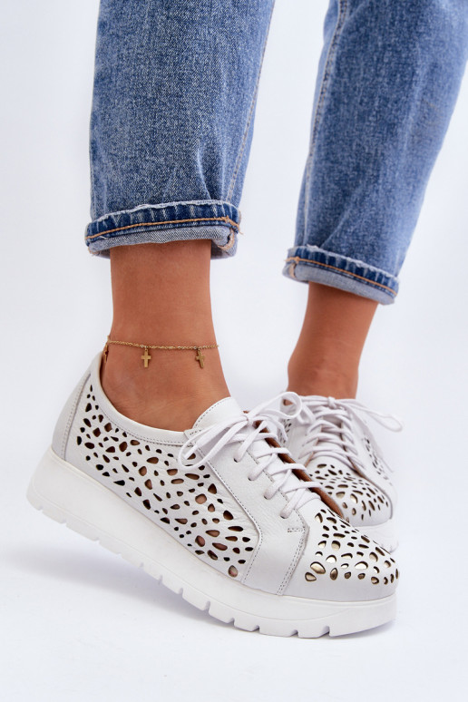 Zazoo 2821 Leer schoenen Dames met elementen van opengeInerkt grijs Zazoo 2821 Leer schoenen Dames met elementen van opengeInerkt grijs