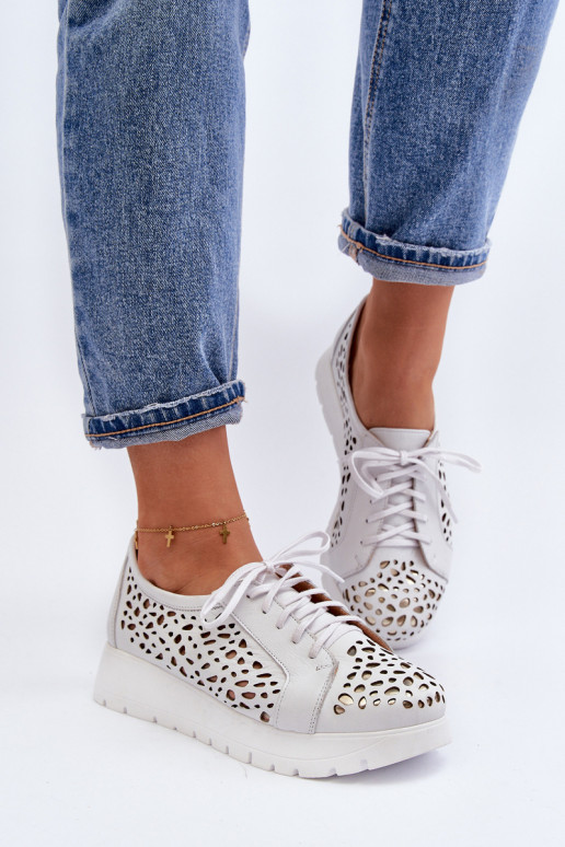 Zazoo 2821 Leer schoenen Dames met elementen van opengeInerkt grijs Zazoo 2821 Leer schoenen Dames met elementen van opengeInerkt grijs