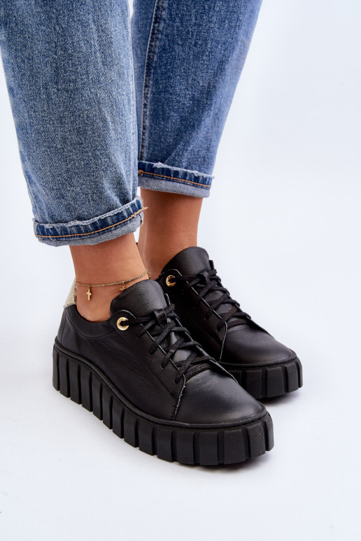 Zazoo 2919 Dames Leer schoenen Op dikke zool zInart Zazoo 2919 Dames Leer schoenen Op dikke zool zInart