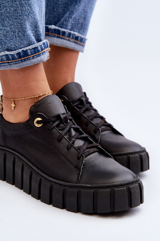 Zazoo 2919 Dames Leer schoenen Op dikke zool zInart Zazoo 2919 Dames Leer schoenen Op dikke zool zInart