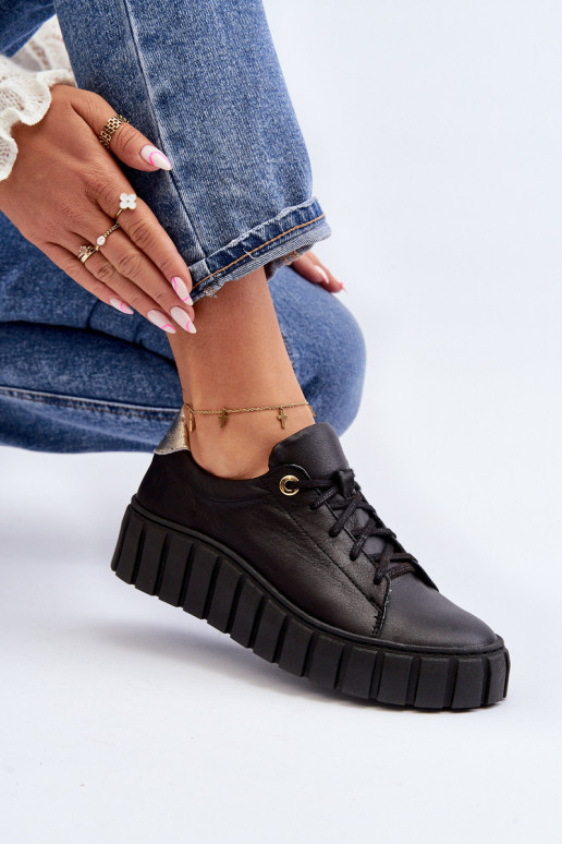 Zazoo 2919 Dames Leer schoenen Op dikke zool zInart Zazoo 2919 Dames Leer schoenen Op dikke zool zInart