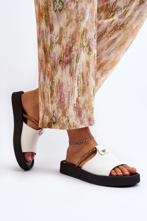 Zazoo 2896 Damespantoffels Leer Initte kleur Zazoo 2896 Damespantoffels Leer Initte kleur