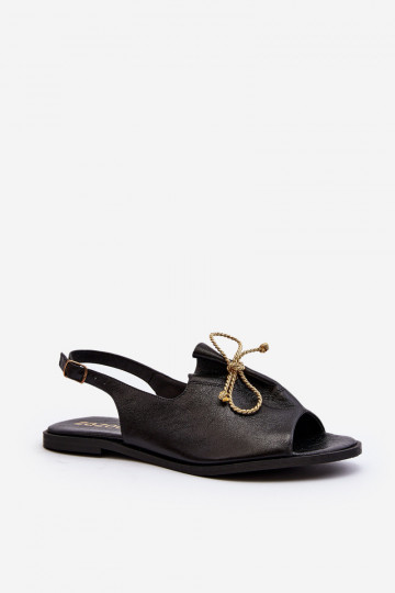 Zazoo 2898 Leer Platte sandalen zInart