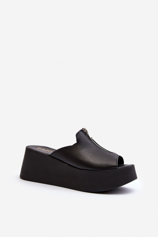 Zazoo 2916 Dames Slippers met platform met ritssluitingen zInart Zazoo 2916 Dames Slippers met platform met ritssluitingen zInart