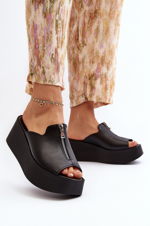 Zazoo 2916 Dames Slippers met platform met ritssluitingen zInart Zazoo 2916 Dames Slippers met platform met ritssluitingen zInart