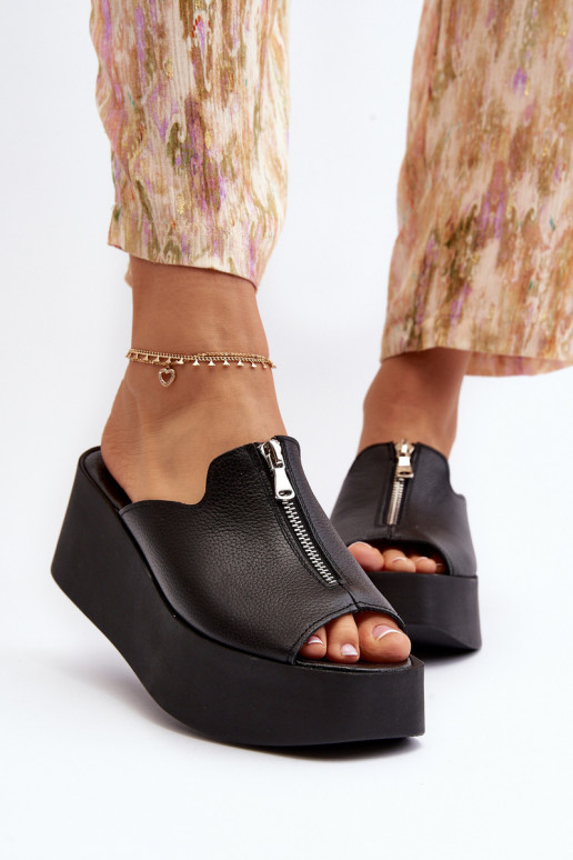 Zazoo 2916 Dames Slippers met platform met ritssluitingen zInart Zazoo 2916 Dames Slippers met platform met ritssluitingen zInart