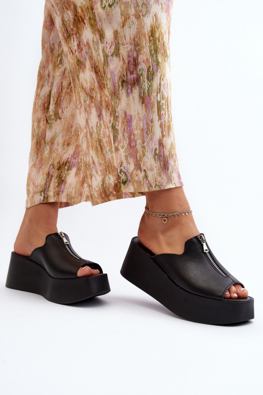 Zazoo 2916 Dames Slippers met platform met ritssluitingen zInart Zazoo 2916 Dames Slippers met platform met ritssluitingen zInart