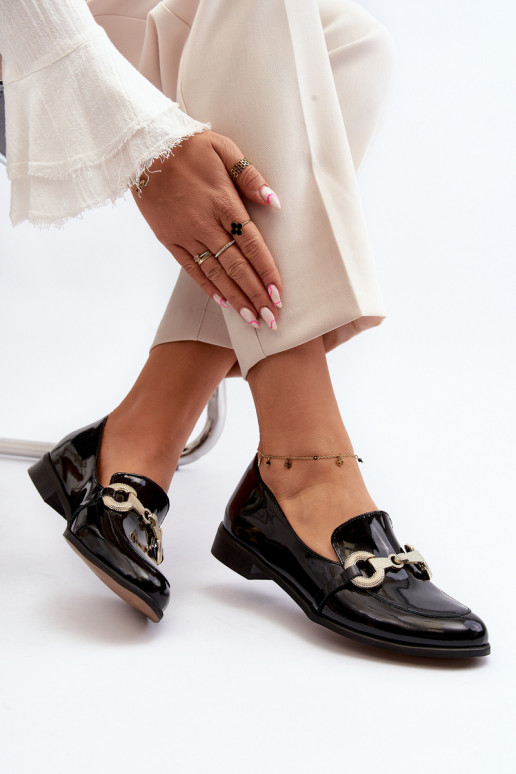 Zazoo 2880 Dames Mocassins met lakeffect met ornamenten zInart Zazoo 2880 Dames Mocassins met lakeffect met ornamenten zInart