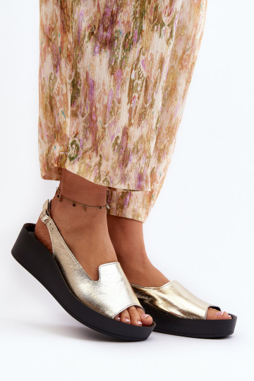 Zazoo 2893 Dames sandalen Leer na Dikj PodeszInie gouden kleur 2