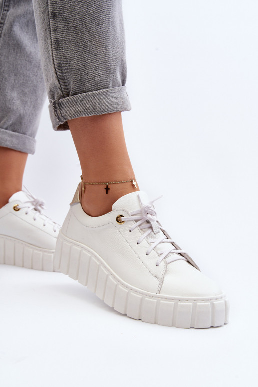 Zazoo 2919 Dames Leer schoenen Op dikke zool Initte kleur Zazoo 2919 Dames Leer schoenen Op dikke zool Initte kleur