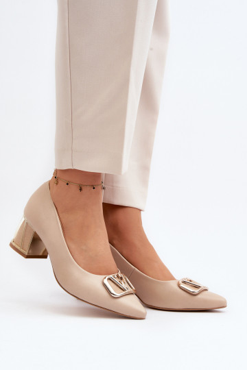Elegante stijl Schoenen met ornamenten Laura Messi 2740 beige
