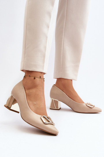 Elegante stijl Schoenen met ornamenten Laura Messi 2740 beige 2