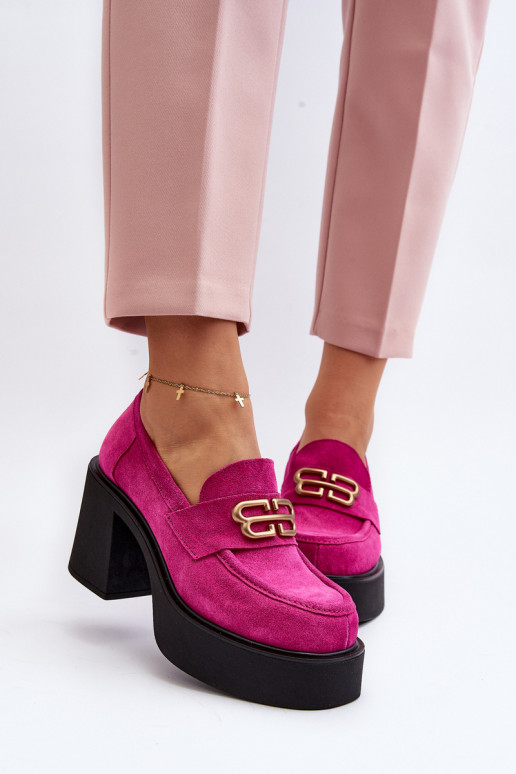 Zazoo 20170 schoenen van suède Dames met hakken roze Zazoo 20170 schoenen van suède Dames met hakken roze