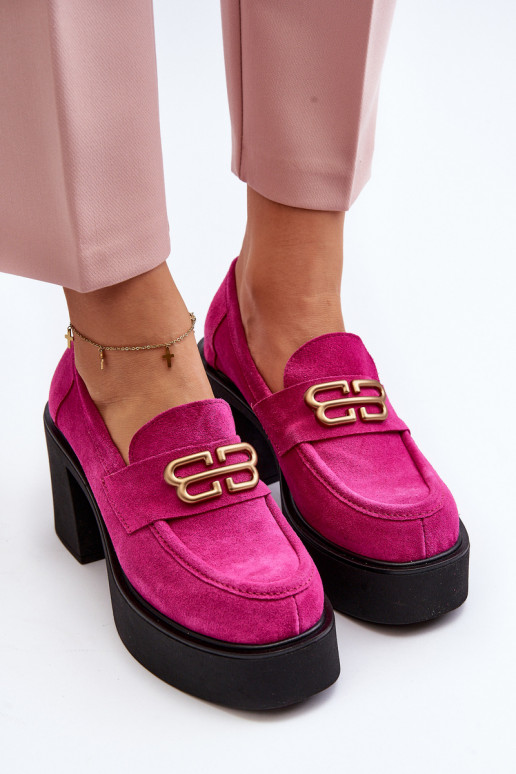 Zazoo 20170 schoenen van suède Dames met hakken roze Zazoo 20170 schoenen van suède Dames met hakken roze