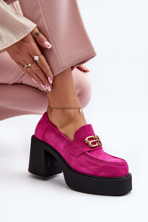 Zazoo 20170 schoenen van suède Dames met hakken roze Zazoo 20170 schoenen van suède Dames met hakken roze