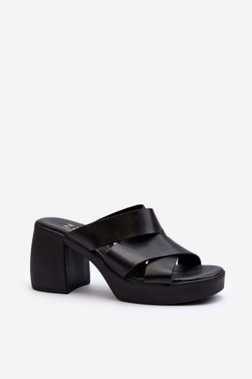 Zazoo 40373 leren slippers klocke zwart 2