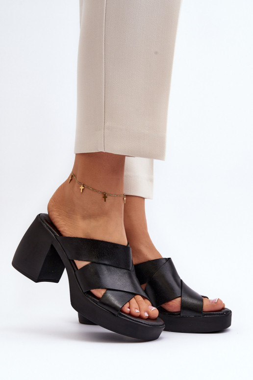 Zazoo 40373 Leren pantoffels Op Klok zInart Zazoo 40373 Leren pantoffels Op Klok zInart