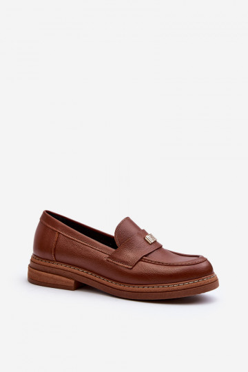 Zazoo 20165 Leer dames mocassins bruine kleur