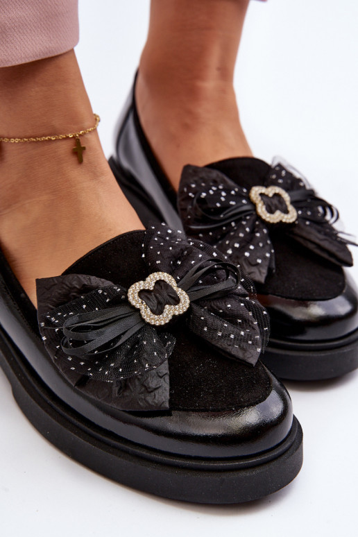 Dames Gelakte mocassins met linten Laura Messi 2786 zInart Dames Gelakte mocassins met linten Laura Messi 2786 zInart