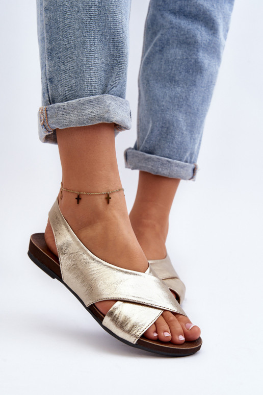 Zazoo 40407 sandalen Leer Dames gouden kleur Zazoo 40407 sandalen Leer Dames gouden kleur