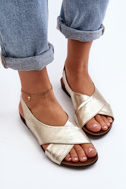 Zazoo 40407 sandalen Leer Dames gouden kleur Zazoo 40407 sandalen Leer Dames gouden kleur