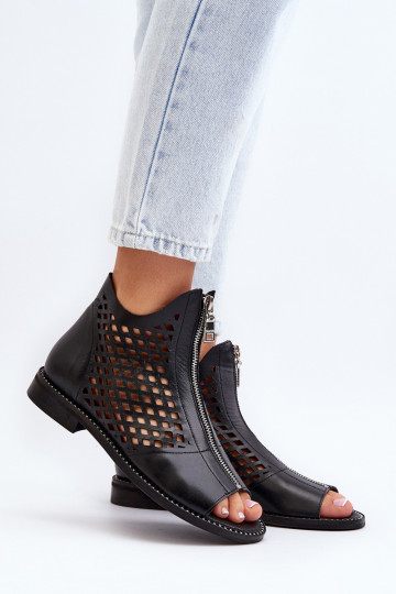 Zazoo 977/L Leer OpengeInerkte sandalen Opar het kasteel zInart 2