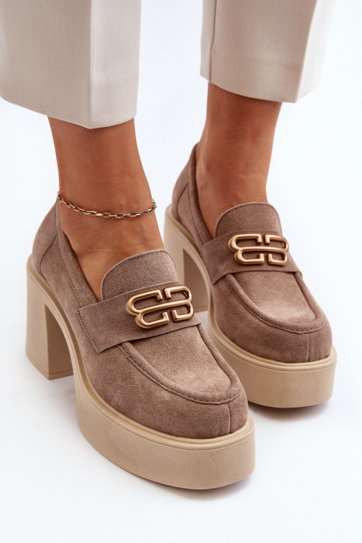 Zazoo 20170 schoenen van suède Dames met hakken beige Zazoo 20170 schoenen van suède Dames met hakken beige