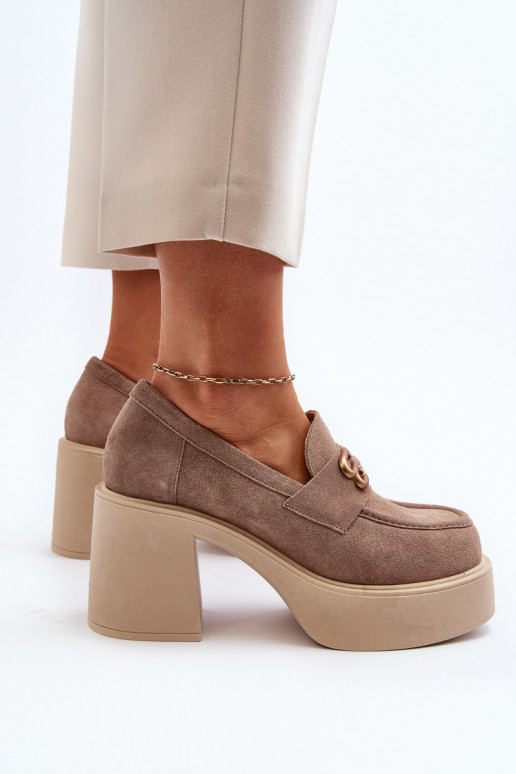 Zazoo 20170 schoenen van suède Dames met hakken beige Zazoo 20170 schoenen van suède Dames met hakken beige