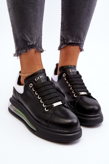 Leren dames sportschoenen GOE NN2N4030 zwart
